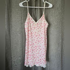 Expressions By California Dynasty Vtg 90s Pink Ditsy Floral Slip Dress Sz L